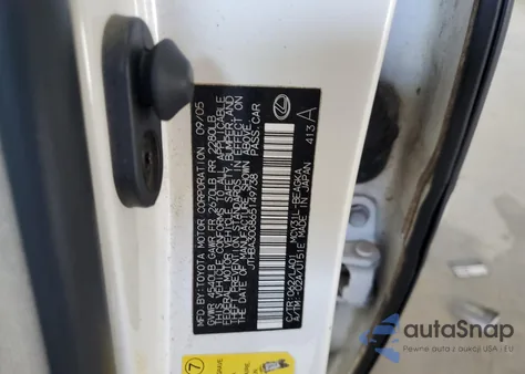 2006 Lexus Es 330 из США, поврежденный, VIN JTHBA30G865149738